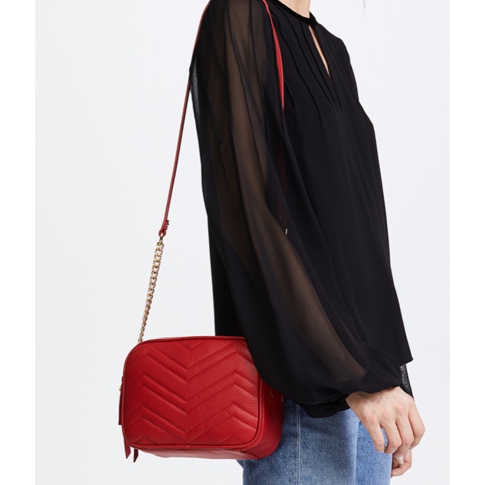 Sam Edelman Lora Camera Crossbody Bag in Red